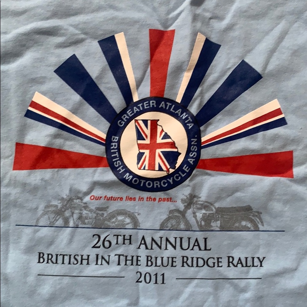 Greater atlanta british motorcycle assc. tee XL